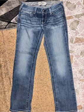 Women’s ARIAT  Light Blue Bootcut Jeans with Embroidered Back Pocket